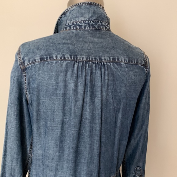 Soft Surroundings embroidered jean shirt - Picture 6 of 11